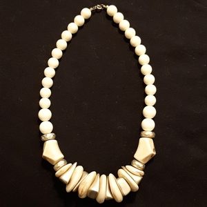 Faux ivory chunky necklace